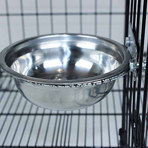 LOFAMI Comederos Alimentador para Mascotas Elevado Bowl Bowl Bowl Cuencos de Acero Inoxidable para Food and Water Bowl (Calibre 23CM) Platos para Perros