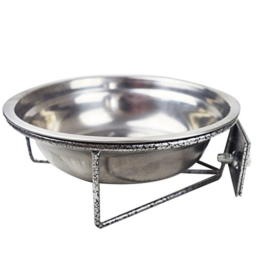 LOFAMI Comederos Alimentador para Mascotas Elevado Bowl Bowl Bowl Cuencos de Acero Inoxidable para Food and Water Bowl (Calibre 23CM) Platos para Perros