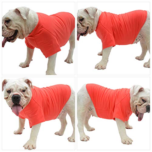 longlongpet 2019 - Disfraz de Perro, Camiseta para Perros Grandes y medianos, 100% algodón, 18 Colores