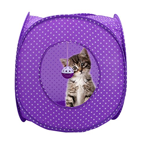 LXB Pop-up Cat Cube, Túnel Plegable portátil para Gatos, Cama para Gatos, Túnel, Juguetes para Gatos, para Gatos y Gatitos, Juguetes para Gatos, Tienda de Mascotas Transpirable