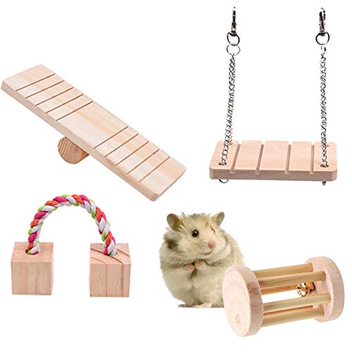 Magiin 10pcs Juguetes Molares para Mascotas de Madera Natural Conejillos de Indias Ratas Chinchillas para Dientes Cuidado Ejercicio para Animales Pequeños Roedores Pequeños