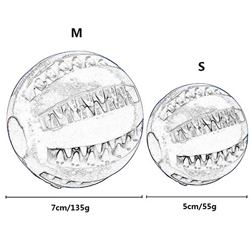 MansWill Juego de 2 pelotas para perro, cachorro de mascota, elástico, juguete para la limpieza de dientes, masticar, entrenamiento molar