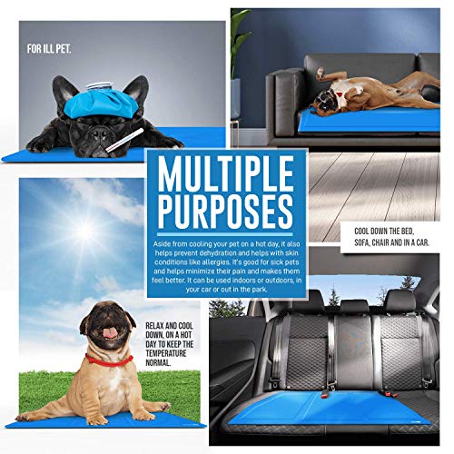 Manta Refrescante Perro Manta Refrigerante Perro Alfombrilla Refrescante Para Perros Cama Fria para Perros Grandes Esterilla Refrigerante Perro Manta Fria para Perros Gatos Mascotas Pet Cooling Mat