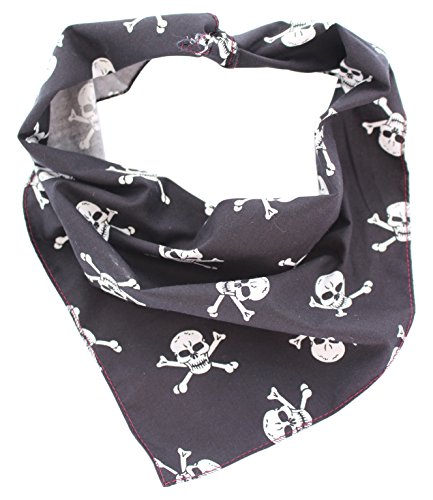 Mascotas Perros Boutique de Calaveras Bandana para Perro, pequeño/Mediano, Negro