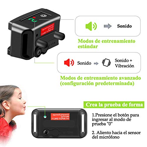 Meloive Collar Anti Ladridos, Vibración y Sonido, para Perros Pequeños, Medianos y Grandes - Collar de Adiestramiento de Perros Resistente al Agua y Reflectante