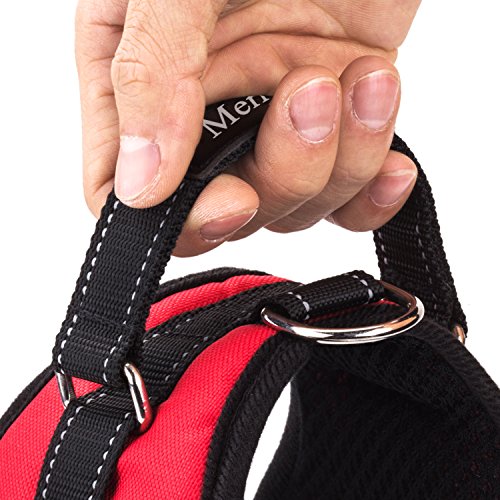 MerryBIY Arnés del Animal Doméstico Pet Harness Perro Collar Chaleco para Mascotas en el Pecho Correas con la Manija Accesorio Cuerda Lo Mejor para Pasear(Rojo, M)