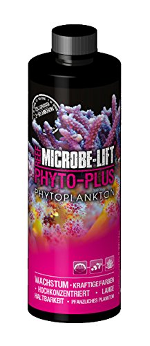 MICROBE-LIFT Phyto-Plus - Plancton de alimentación Vegetal para corales y Animales pequeños en acuarios de Agua Salada, Alta concentración, 473 ml