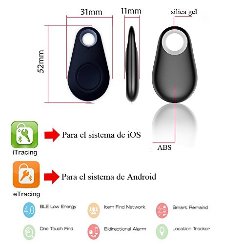 Mini Anti-Lost Wireless Tracker GPS Locator for Kids,Keys,Pets,etc.(Black)