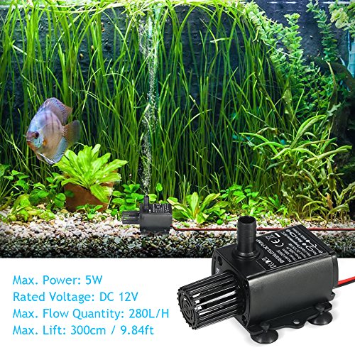 Mini Micro Bomba Sumergible de Agua Aceite Ultra Silencioso Sin Escobillas Brushless Dc 12V 240L / H Elevacin de 3M