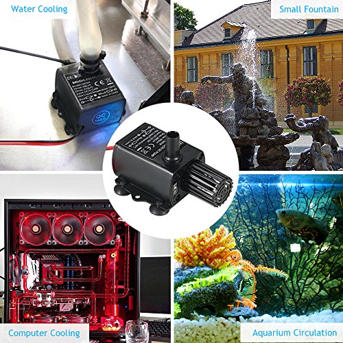 Mini Micro Bomba Sumergible de Agua Aceite Ultra Silencioso Sin Escobillas Brushless Dc 12V 240L / H Elevacin de 3M