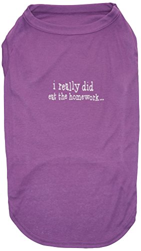 Mirage Pet Products Camisa Serigrafiada con Texto en inglés I Really Did Eat The Homework