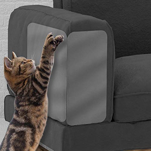 Mr Cat Scratch Muebles Cat, 2 Pack borrar Premium Duty Flexible Vinilo para Animal doméstico Protège sofá Guardias, Discreto Cat Scratch Muebles Protector, Afin de Proteger la Ameublement, Les MURS