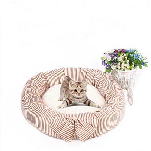 MRQXDP Cama para Perros para Gatos,casa para Mascotas,Camas para Perros,Suministros,Camas para Gatos,casa para Perros para Gatos,Productos para Animales Pajarita,Camas,sofá de 55 cm de diámetro