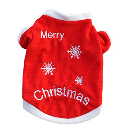 Navidad Ropa Mascotas Merry Christmas Polar Fleece Camiseta Ropa Perro Pequeño Invierno para Chihuahua Yorkshire