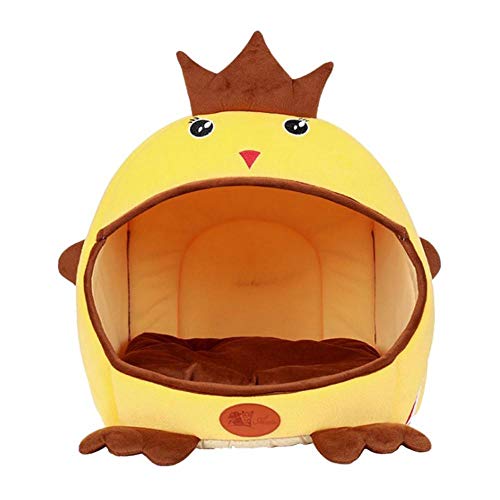 ndmzk Plegable Cálido Nido De Mascotas Multifuncional Casa De Mascotas para Perros Gatos Animales Colchón De Cachemir Bolsa De Cama para Mascotas-Amarillo_L_Francia