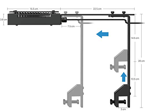 NICREW 100W Luz LED de Acuario Marino, Iluminación Multiespectrales Marino Regulable para Acuario con Coral, Soporte de Lámpara Incluido