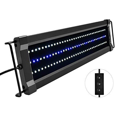 NICREW ClassicLED G2 Luz LED Acuario, Iluminación LED para Acuarios, Pantalla LED Acuario Lámpara de Planta para Pecera 45-60 cm, 15 W, 1160 LM