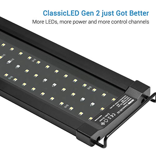 NICREW ClassicLED G2 Luz LED Acuario, Iluminación LED para Acuarios, Pantalla LED Acuario Lámpara de Planta para Pecera 75-95 cm, 25 W, 1910 LM