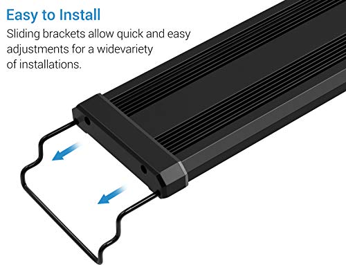 NICREW ClassicLED Luz LED Acuario, Lámpara de Acuario, Iluminación LED para Acuarios Plantados Lámpara LED para Peceras 98-128 cm, 25W, 7000K