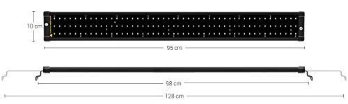 NICREW ClassicLED Luz LED Acuario, Lámpara de Acuario, Iluminación LED para Acuarios Plantados Lámpara LED para Peceras 98-128 cm, 25W, 7000K