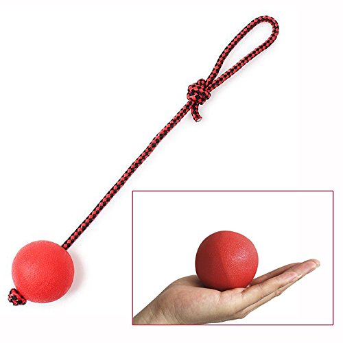 OFKPO 3PCS Juguetes Interactivos para Perros, Pelota de Goma Natural en Una Cuerda