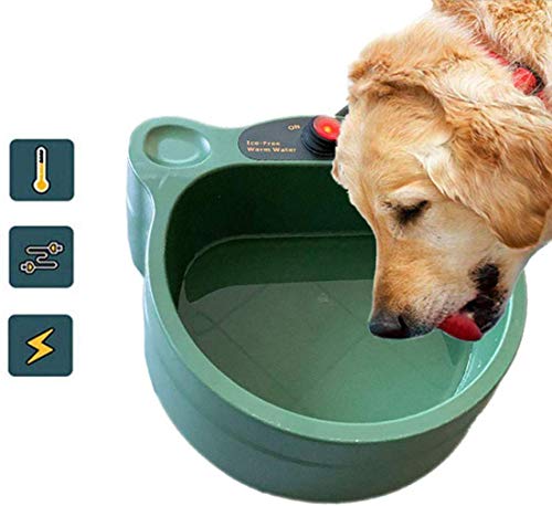 Outdoorheated Tazón para el perro, Calefacción Gatos Perros Triturador 2.2L de gran volumen inteligente de la temperatura constante del medio ambiente para la Alimentación y la calefacción por agua