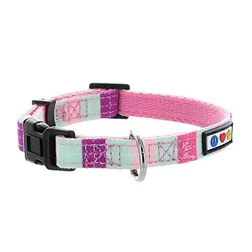 Pawtitas Collar de Perro Multicolor Collar de Cachorro Collar de Mascota Collar de Entrenamiento Extra pequeño Collar de Perro Turquesa/Rosa/Morado Collar de Perro