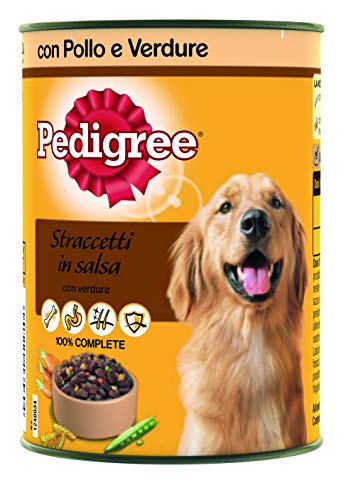 PEDIGREE parentesco straccetti con Pollo y Verduras Lata – Paquete de 24 Unidades