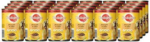 PEDIGREE Televes straccetti de Salsa con Ternera, Verduras y Pasta Lata – Paquete de 24 Unidades