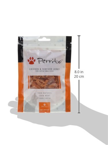 Perrito Perros Fuga erli Chicken undseafood señuelos Cats, pequeñas Aves Carne rayas meeresfrüch té X trakt, 100 g