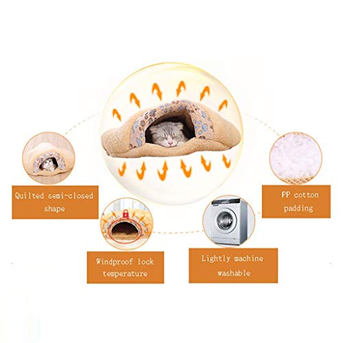 Perros Gatos Saco De Dormir para,Puede Dormir En La Palma del Gato, Esponjosa Almohadilla para Mascotas Impermeable Y A Prueba De Humedad Semicerrada Cuatro Estaciones Universal