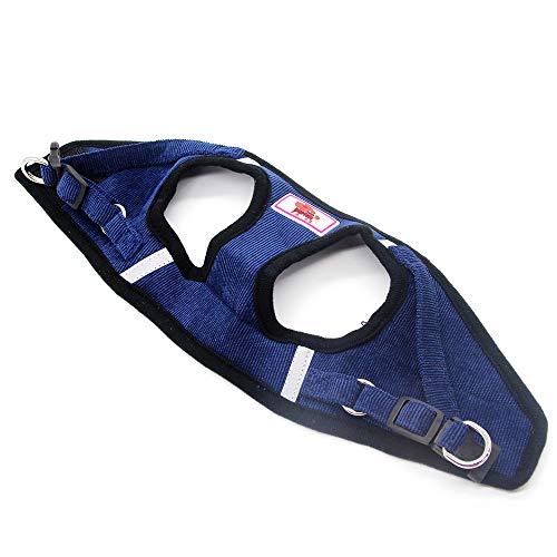 PET SPPTIES Tela de Malla Chaleco para Perros Arnés Suave Ajustable cómodo para Cachorros, Perros Pequeños y Gatos PS042 (M, Dark Blue)