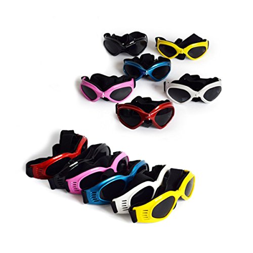 PETCUTE Gafas de Sol para Perros Gafas de protección para Mascotas protección UV Gafas de Sol Plegable para Perro Pequeño y Mediano