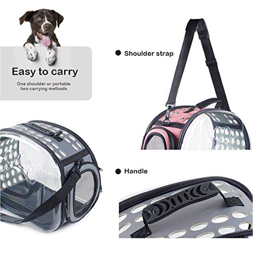 PETCUTE Trasportín para Gatos Bolsa de Transporte para Gatos de Viaje para Mascotas Portador para Gatos Plegables