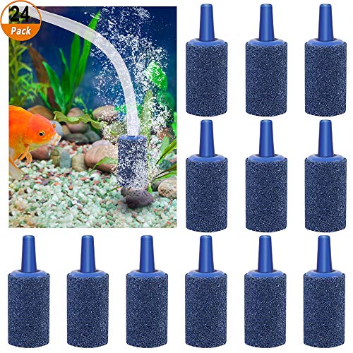 Piedra de Aire para Acuario 24 Pcs Acuarios Piedras Difusor Porosa Piedras Acuarios para Acuario y Estanque, Azul