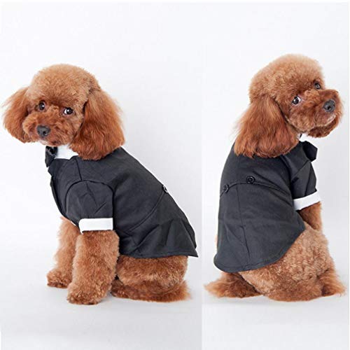 PiniceCore Perro Trajes El Perrito Ropa del Banquete de Boda del Perro casero del Smoking de la Pajarita del Animal doméstico del Perro Ropa para Perros Ropa Smoking Perro M