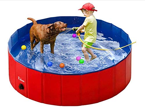 Piscina Extra Grande Mascotas,Piscina para Mascotas Piscina para Perros Mesa de Arena para Gatos Bañera Piscina para niños Plegable Piscina Kimchi Factory Outlet-Red_160X30CM,Piscina para Perros