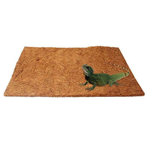 POPETPOP 3 UNIDS Estera de Reptil Jaula Alfombra de Fibra de Coco Natural para Reptil Terrario Ropa de Cama para Lizard Snake Tortuga Conejo Conejito