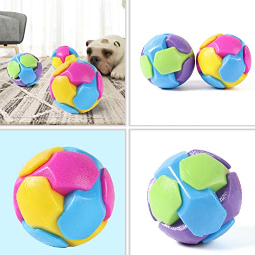 POPETPOP Bola de Perro Masticar Juguete Pelota Hinchable de Goma Juguete Sólido Interactivo Resistente a Mordeduras No Tóxico TPR Material Ambiental para Masticadores Agresivos Y Perros