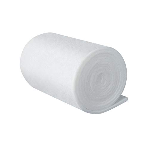 POPETPOP Esponja de Filtro de Fibra para Acuario, Almohadilla de Espuma de Filtro Bioquímico, Almohadilla de Esponja de Filtración para Pecera, 200x12cm (Blanco)