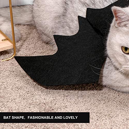 POPETPOP Ropa de Murciélago del Mascotas, Disfraz de Murciélago de Navidad para Gatos, Cosplay de Murciélagos de Moda para Gatos y Perros (Negro)