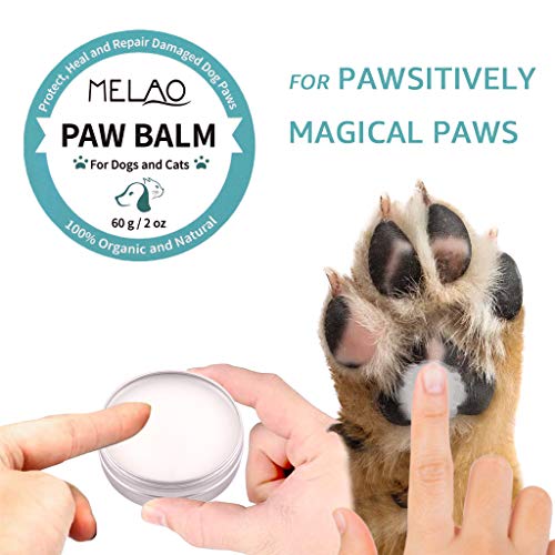 PROTAURI Dog Paw Balm - Hidratante orgánico Natural para la Pata del Perro - Cura y Alivia Las Patas ásperas, agrietadas, irritadas y secas de su Perro causadas por hiperqueratosis - 2 onzas