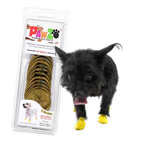 Protex PawZ pzcmxxs Camo Dog Boots Perros Botas, XXS