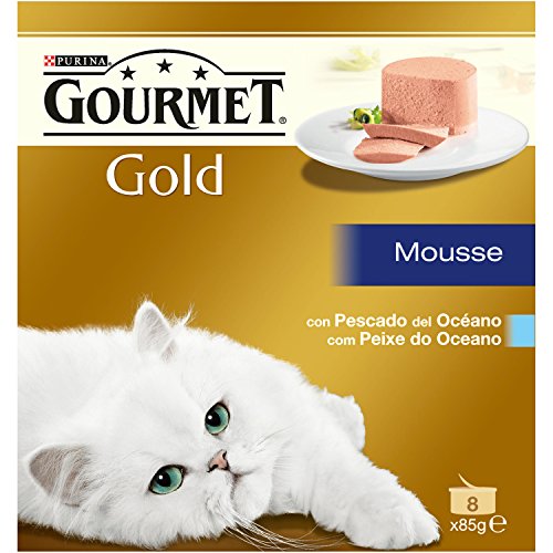 Purina Gourmet Gold - Mousse con Pescado del Océano, 1 Paquete Surtido de 8 x 85 gr - Total: 680 gr