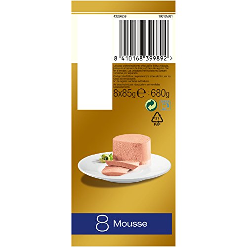 Purina Gourmet Gold - Mousse con Pescado del Océano, 1 Paquete Surtido de 8 x 85 gr - Total: 680 gr