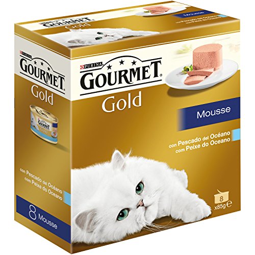 Purina Gourmet Gold - Mousse con Pescado del Océano, 1 Paquete Surtido de 8 x 85 gr - Total: 680 gr