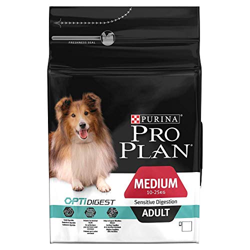 Purina Pro Plan Comida Seco para Perro Adulto Mediano con Digestión Sensible con Optidigest, Sabor Pollo - 3 Kg