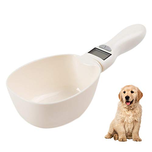 Pywee Pet Food Scoop Preciso Comida para Perros, Vaso medidor extraíble para Gatos, Cuchara de báscula Digital con Pantalla LCD para Alimentos de Animales, Cocina Hornear.