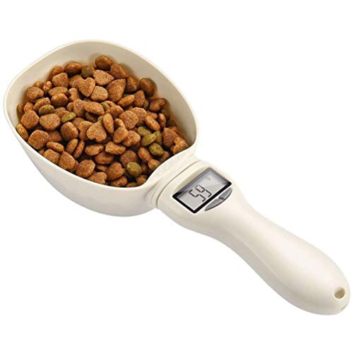 Pywee Pet Food Scoop Preciso Comida para Perros, Vaso medidor extraíble para Gatos, Cuchara de báscula Digital con Pantalla LCD para Alimentos de Animales, Cocina Hornear.