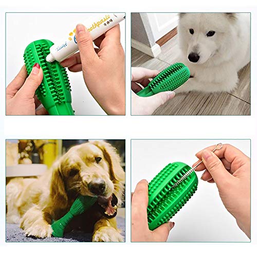 QNMM Juguetes de Masticar Resistentes a mordidas de Goma Natural para Palillos de Dientes para prevenir Sangrado de Las encías Dientes de Perro Masajeador de Limpieza,L